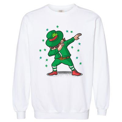 Leprechaun Dab St Patrick's Day Party Garment-Dyed Sweatshirt