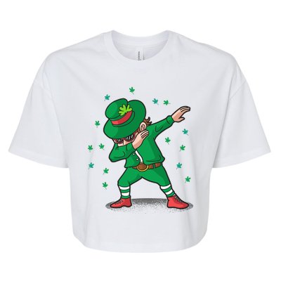 Leprechaun Dab St Patrick's Day Party Bella+Canvas Jersey Crop Tee