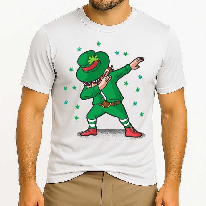 Leprechaun Dab St Patrick's Day Party Cooling Performance Crew T-Shirt