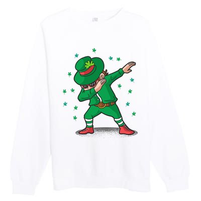 Leprechaun Dab St Patrick's Day Party Premium Crewneck Sweatshirt