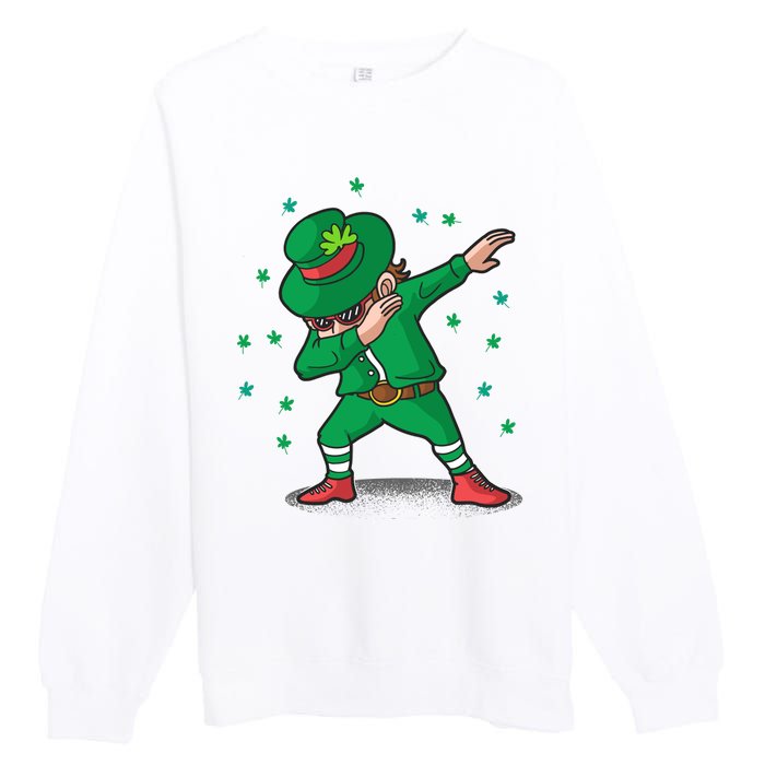 Leprechaun Dab St Patrick's Day Party Premium Crewneck Sweatshirt