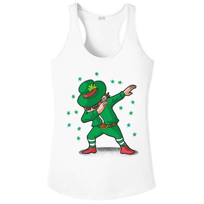 Leprechaun Dab St Patrick's Day Party Ladies PosiCharge Competitor Racerback Tank