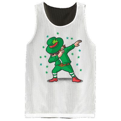 Leprechaun Dab St Patrick's Day Party Mesh Reversible Basketball Jersey Tank