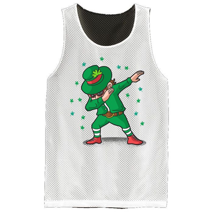 Leprechaun Dab St Patrick's Day Party Mesh Reversible Basketball Jersey Tank