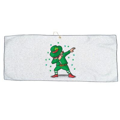 Leprechaun Dab St Patrick's Day Party Large Microfiber Waffle Golf Towel
