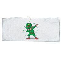 Leprechaun Dab St Patrick's Day Party Large Microfiber Waffle Golf Towel