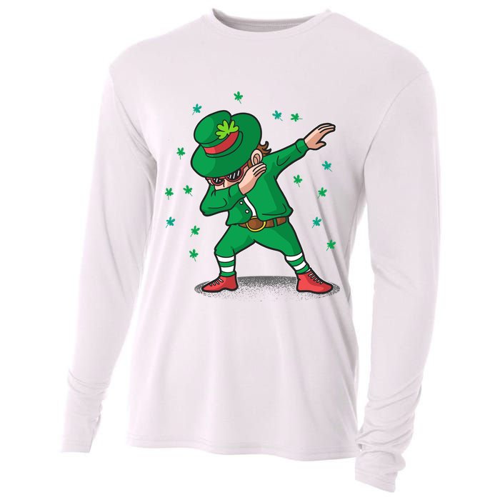 Leprechaun Dab St Patrick's Day Party Cooling Performance Long Sleeve Crew