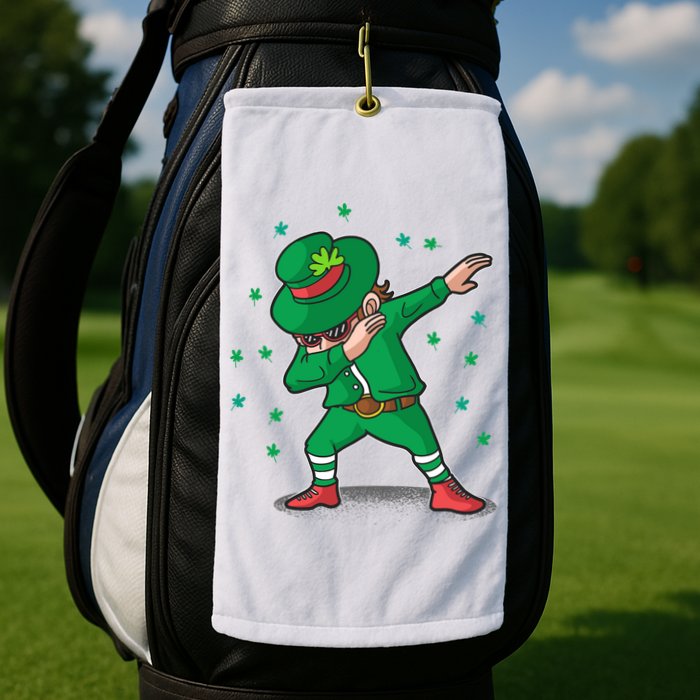 Leprechaun Dab St Patrick's Day Party Golf Towel