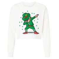 Leprechaun Dab St Patrick's Day Party Cropped Pullover Crew