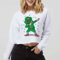 Leprechaun Dab St Patrick's Day Party Cropped Pullover Crew