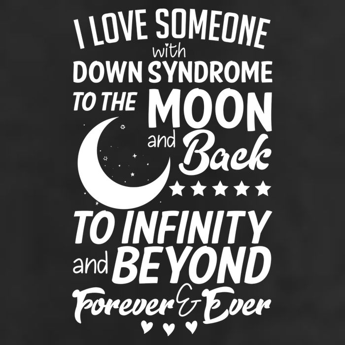 Love Someone With Down Syndrome Moon And Back 7 Panel Mesh Trucker Snapback Hat