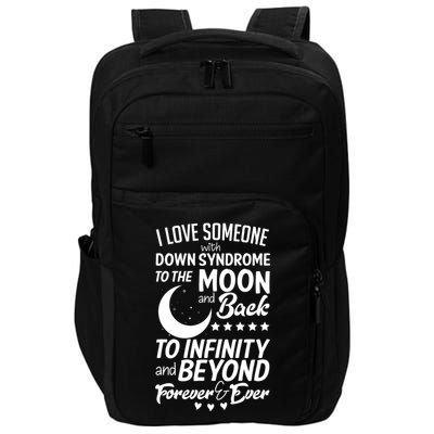Love Someone With Down Syndrome Moon And Back Impact Tech Backpack