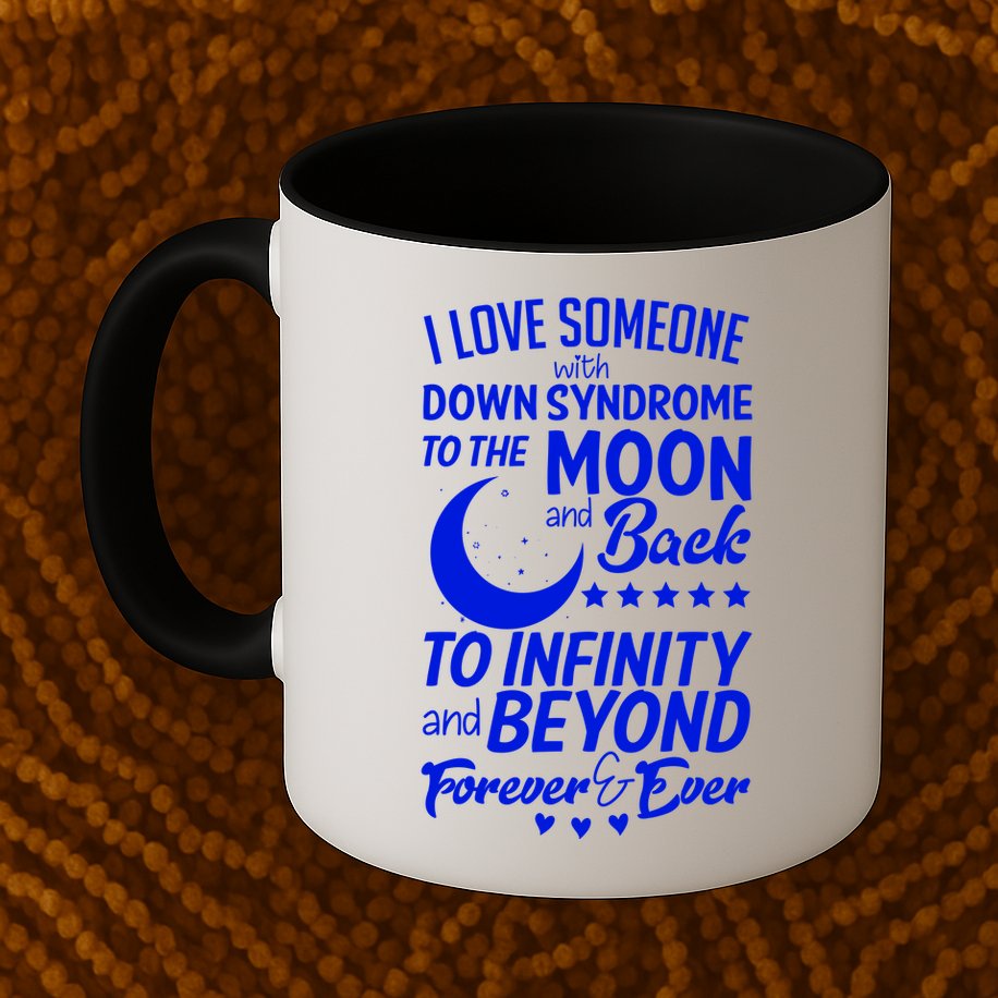 Love Someone With Down Syndrome Moon And Back Mug