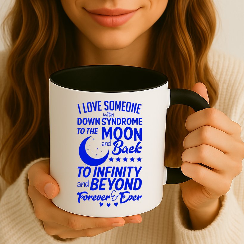 Love Someone With Down Syndrome Moon And Back Mug