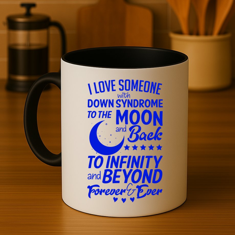 Love Someone With Down Syndrome Moon And Back Mug