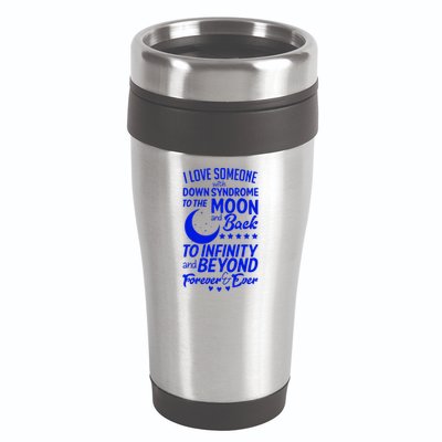 Love Someone With Down Syndrome Moon And Back 16oz Travel Tumbler