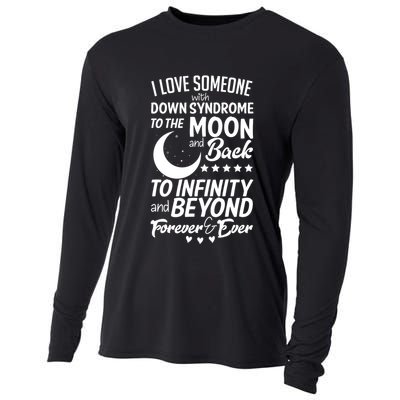 Love Someone With Down Syndrome Moon And Back Cooling Performance Long Sleeve Crew