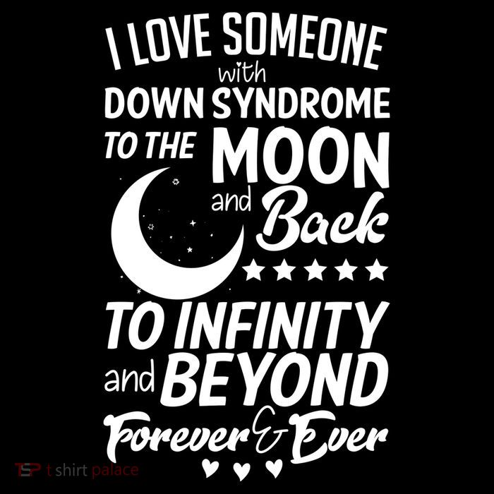 Love Someone With Down Syndrome Moon And Back Youth Performance Sprint T-Shirt