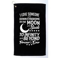 Love Someone With Down Syndrome Moon And Back Golf Towel
