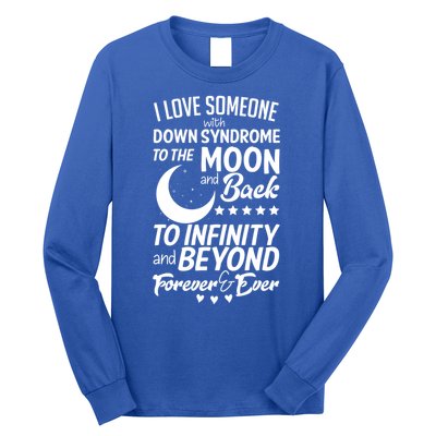 Love Someone With Down Syndrome Moon And Back Long Sleeve Shirt