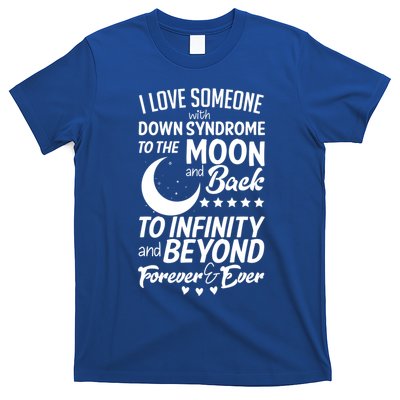 Love Someone With Down Syndrome Moon And Back T-Shirt