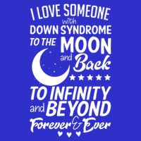 Love Someone With Down Syndrome Moon And Back Zip Tote Bag