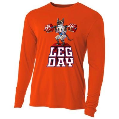 Leg Day Siamese Weight Lifting Squat Gym Gift Cooling Performance Long Sleeve Crew