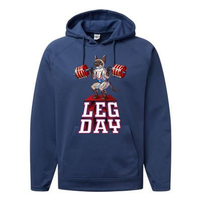 Leg Day Siamese Weight Lifting Squat Gym Gift Performance Fleece Hoodie