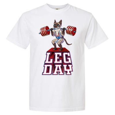 Leg Day Siamese Weight Lifting Squat Gym Gift Garment-Dyed Heavyweight T-Shirt