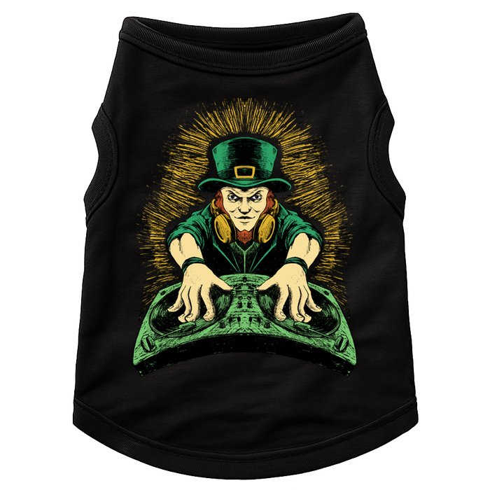 Leprechaun Dj St Patricks Doggie Tank