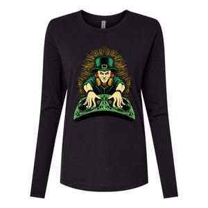 Leprechaun Dj St Patricks Womens Cotton Relaxed Long Sleeve T-Shirt