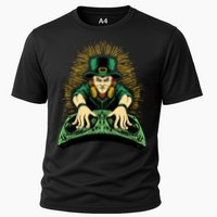 Leprechaun Dj St Patricks Cooling Performance Crew T-Shirt