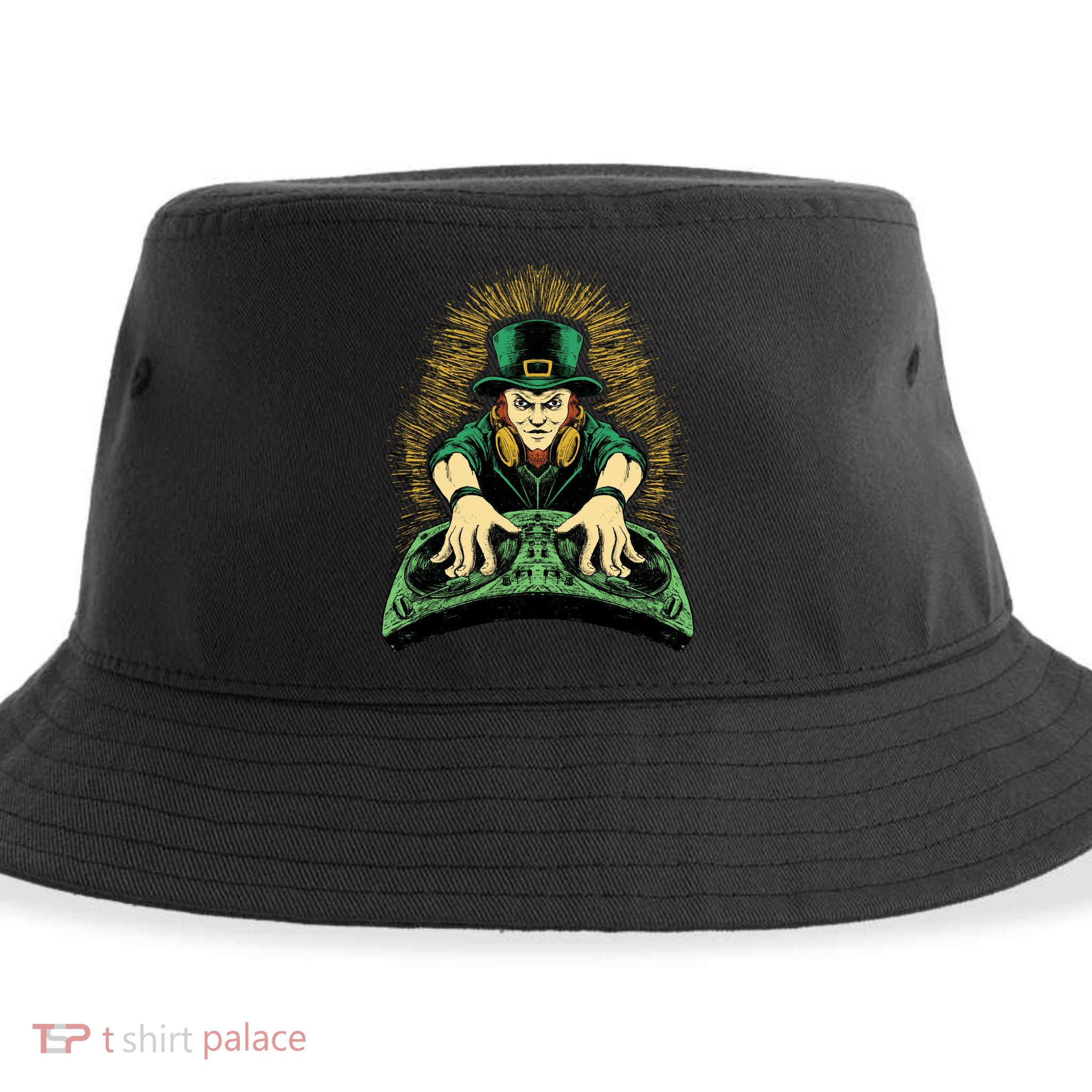 Leprechaun Dj St Patricks Sustainable Bucket Hat