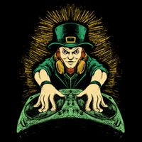 Leprechaun Dj St Patricks Drawstring Bag