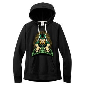 Leprechaun Dj St Patricks Women's Fleece Hoodie