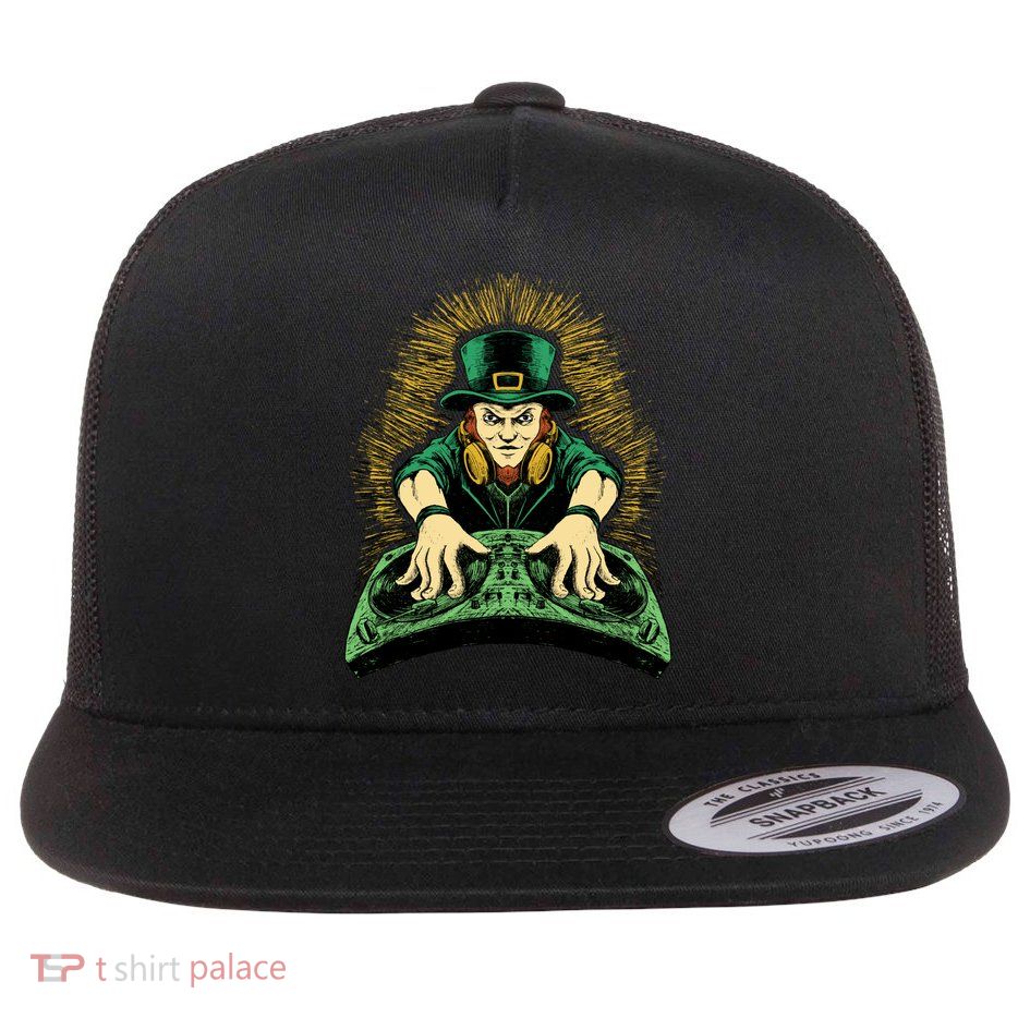 Leprechaun Dj St Patricks Flatbill Hat