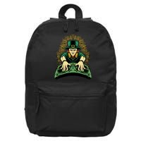 Leprechaun Dj St Patricks 16 in Basic Backpack