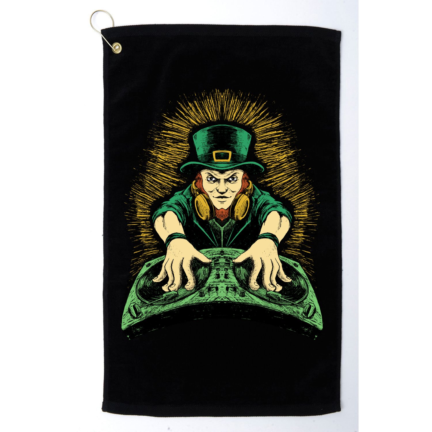 Leprechaun Dj St Patricks Golf Towel