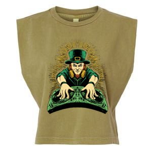 Leprechaun Dj St Patricks Garment-Dyed Women's Muscle Tee