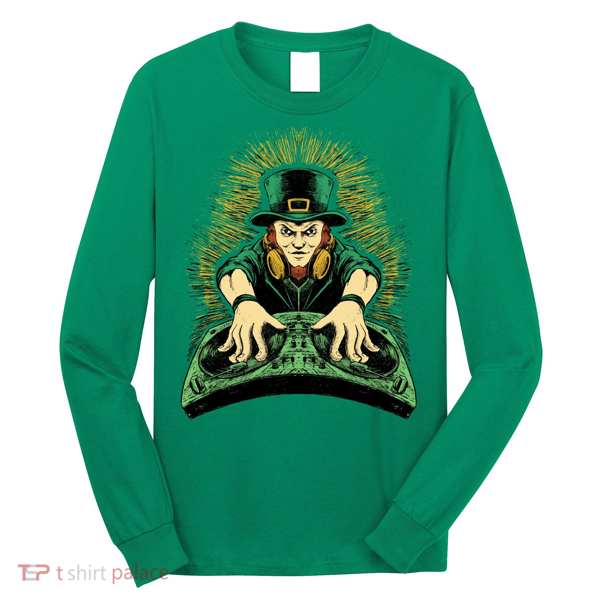 Leprechaun Dj St Patricks Long Sleeve Shirt