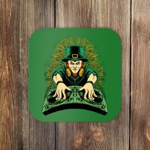 Leprechaun Dj St Patricks Coaster