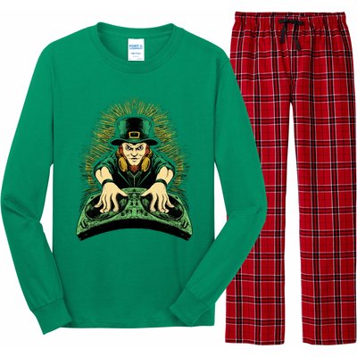 Leprechaun Dj St Patricks Long Sleeve Pajama Set