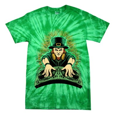 Leprechaun Dj St Patricks Tie-Dye T-Shirt