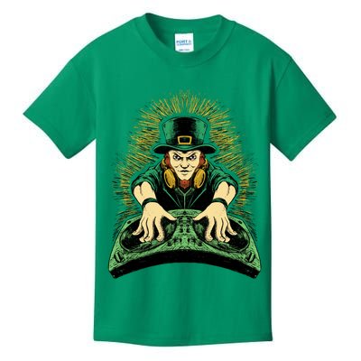 Leprechaun Dj St Patricks Kids T-Shirt