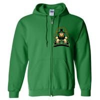 Leprechaun Dj St Patricks Full Zip Hoodie