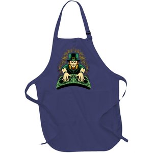 Leprechaun Dj St Patricks Full-Length Apron With Pockets