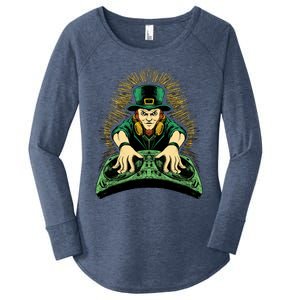 Leprechaun Dj St Patricks Women's Perfect Tri Tunic Long Sleeve Shirt