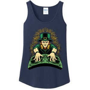 Leprechaun Dj St Patricks Ladies Essential Tank