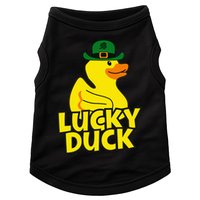 Lucky Duck Shamrock Rubber Ducky Funny St Patricks Day Doggie Tank