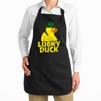Lucky Duck Shamrock Rubber Ducky Funny St Patricks Day Apron